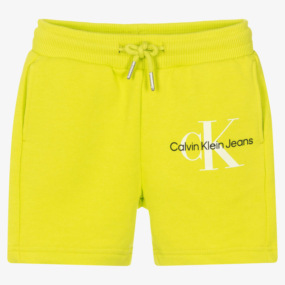 Calvin Klein Jeans - Boys Green Cotton Shorts | Childrensalon