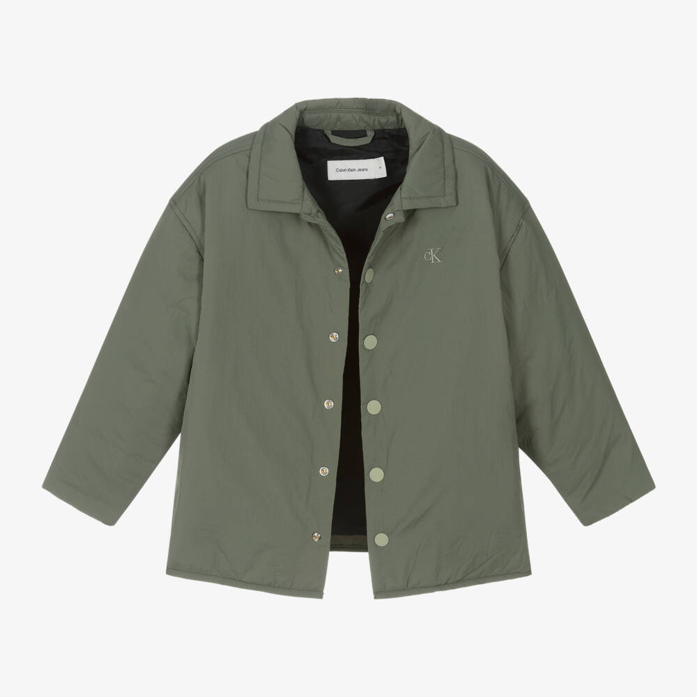 Calvin Klein-Куртка стеганая зелёная для мальчиков | Childrensalon Outlet