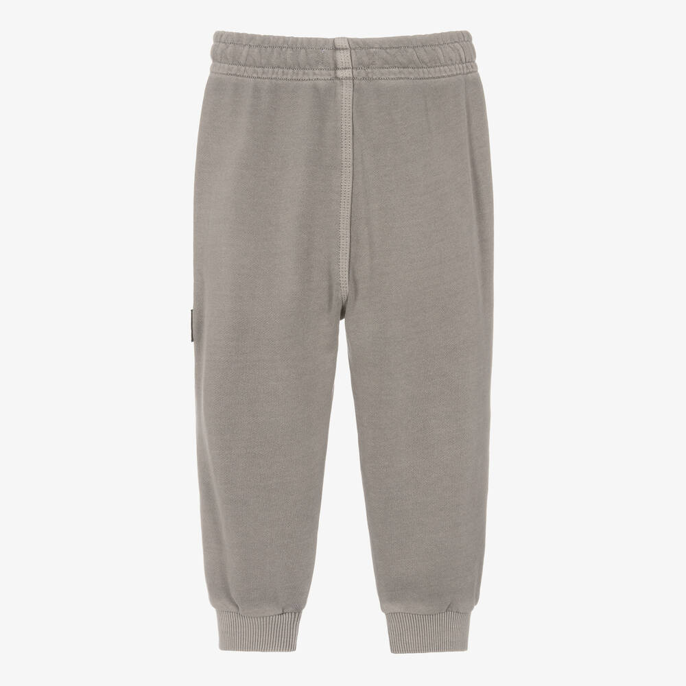 Calvin Klein-Boys Grey Cotton Joggers | Childrensalon Outlet