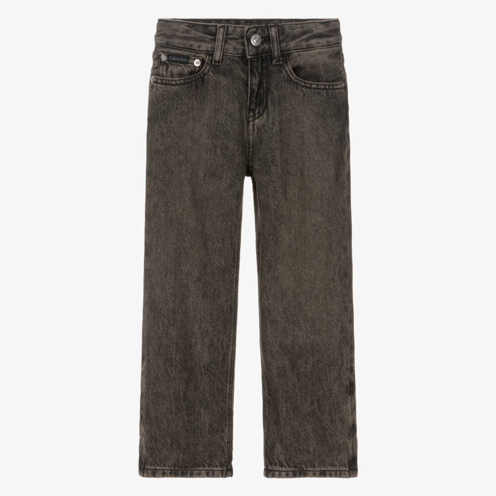 Calvin Klein-Boys Grey Denim Skater Jeans | Childrensalon Outlet