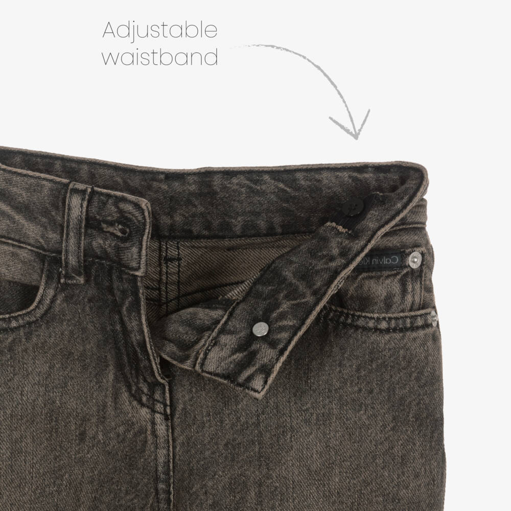Calvin Klein-Boys Grey Denim Skater Jeans | Childrensalon Outlet