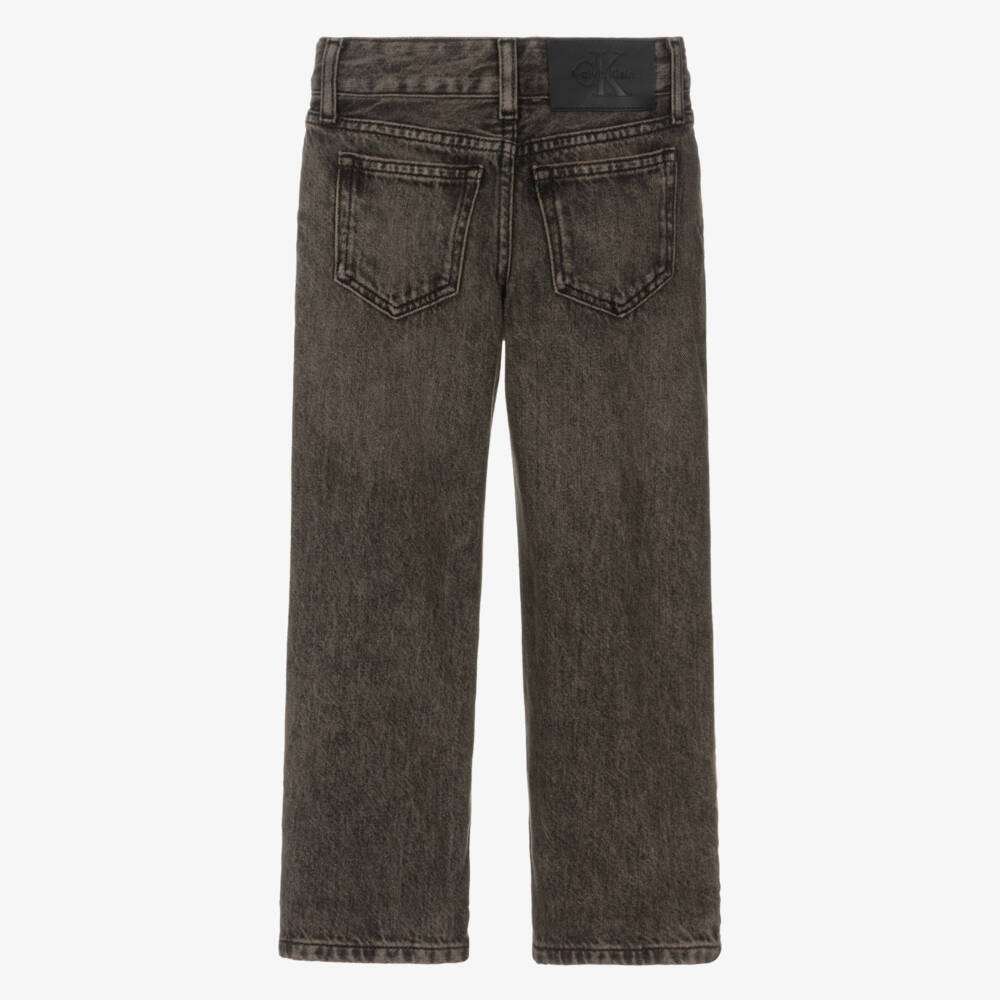 Calvin Klein-Boys Grey Denim Skater Jeans | Childrensalon Outlet