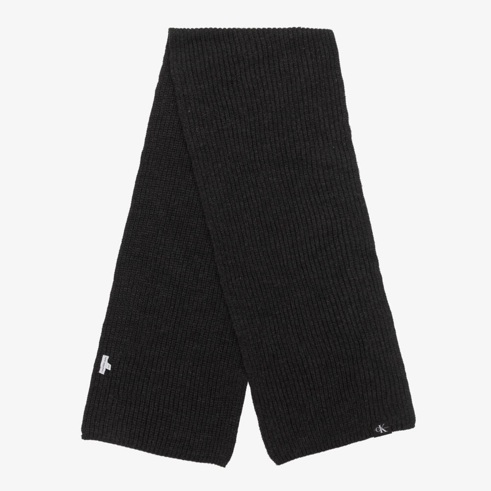 Calvin Klein-Boys Grey Knit Hat and Scarf | Childrensalon Outlet