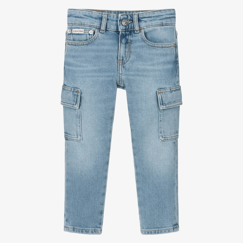 Calvin Klein-Брюки карго стрейч индиго для мальчиков | Childrensalon Outlet