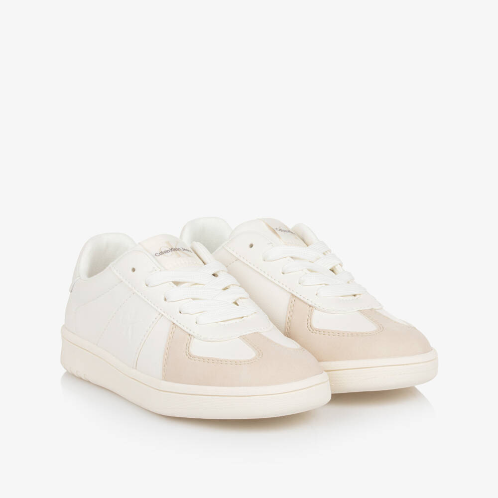Calvin Klein-Boys Ivory & Beige Casual Kicks | Childrensalon Outlet