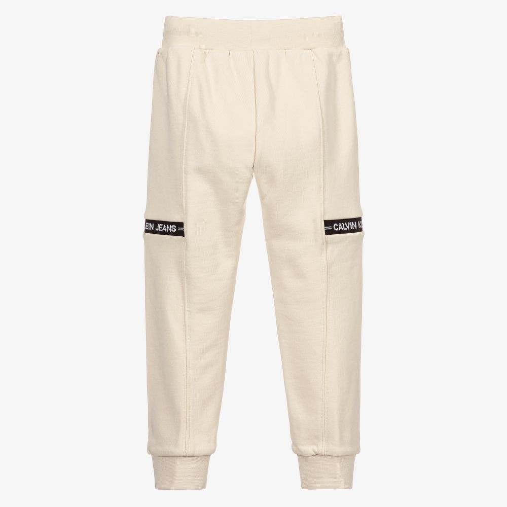 Calvin Klein Джинсы-Кремовые джоггеры для мальчиков | Childrensalon Outlet