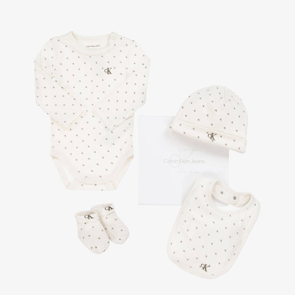 Calvin Klein-Boys Ivory Luxury Ensemble Set | Childrensalon Outlet