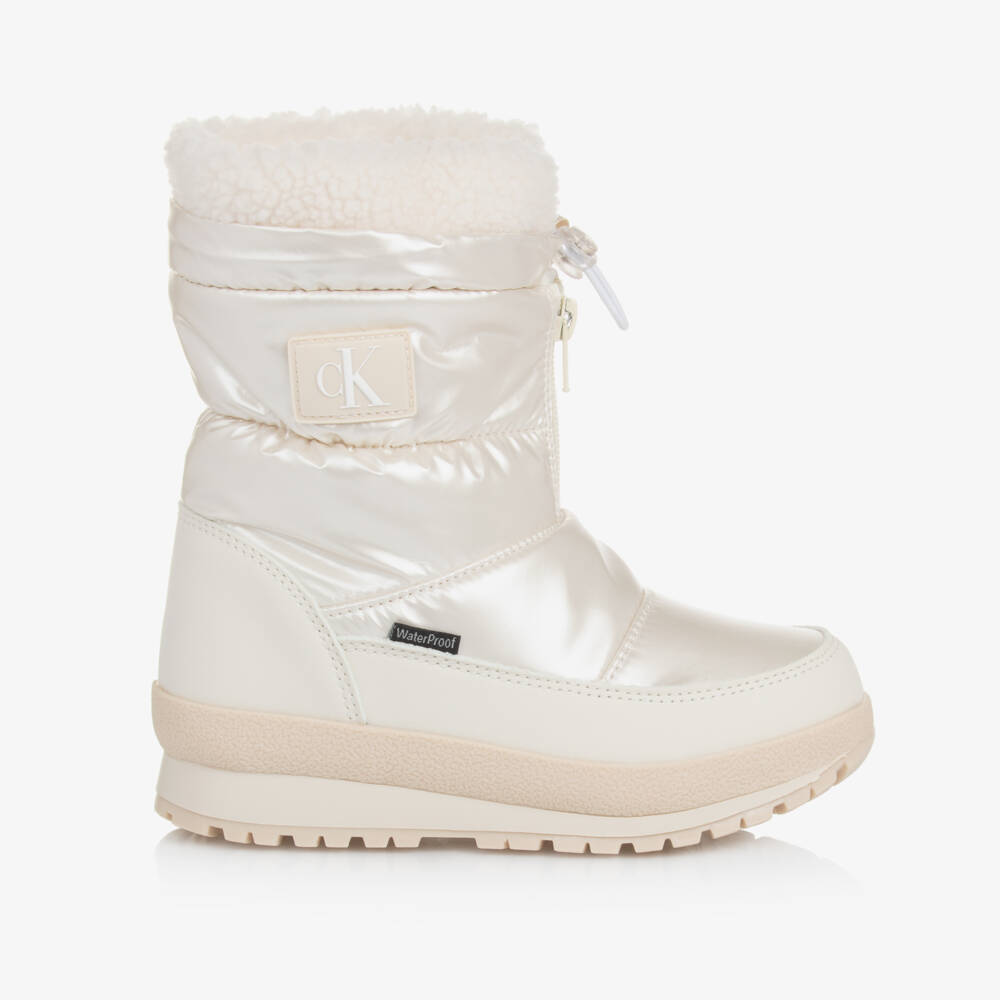 Calvin Klein-Boys Ivory Winter Snow Boots | Childrensalon Outlet