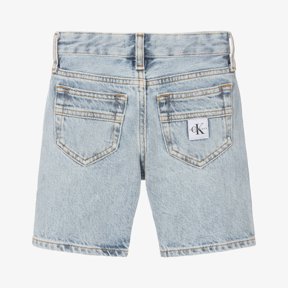 Calvin Klein Boys Light Blue Denim Shorts Childrensalon Outlet