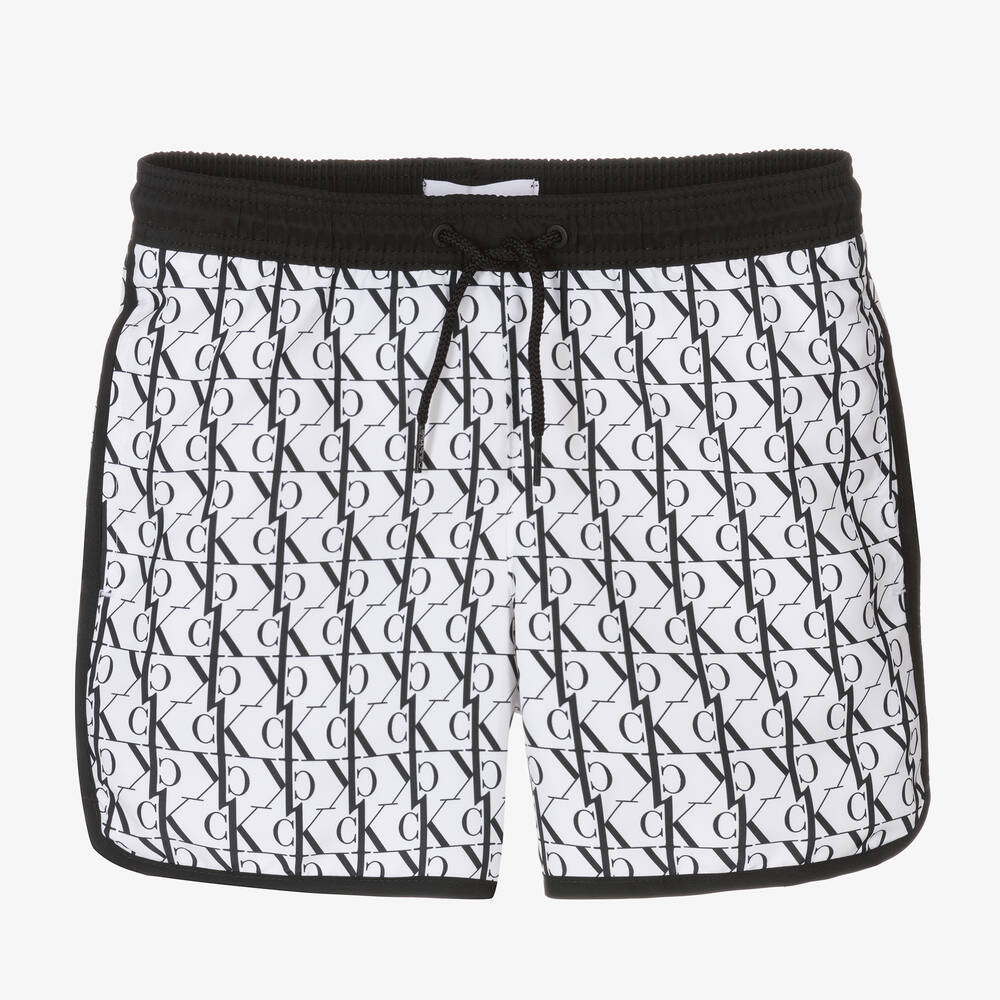 Calvin Klein - Boys Logo Swim Shorts | Childrensalon