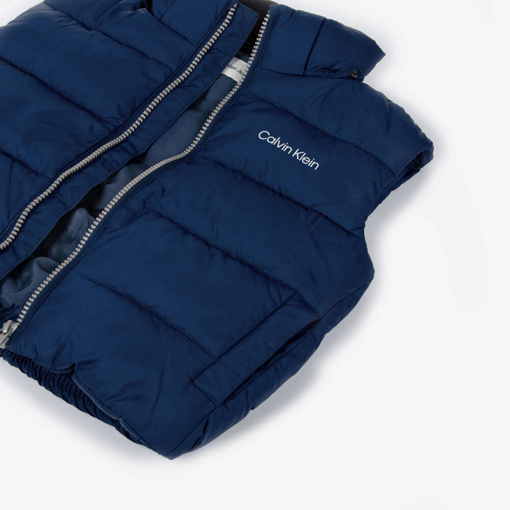 Calvin Klein-جيليه مبطن بغطاء رأس للأولاد بلون كحلي | Childrensalon Outlet