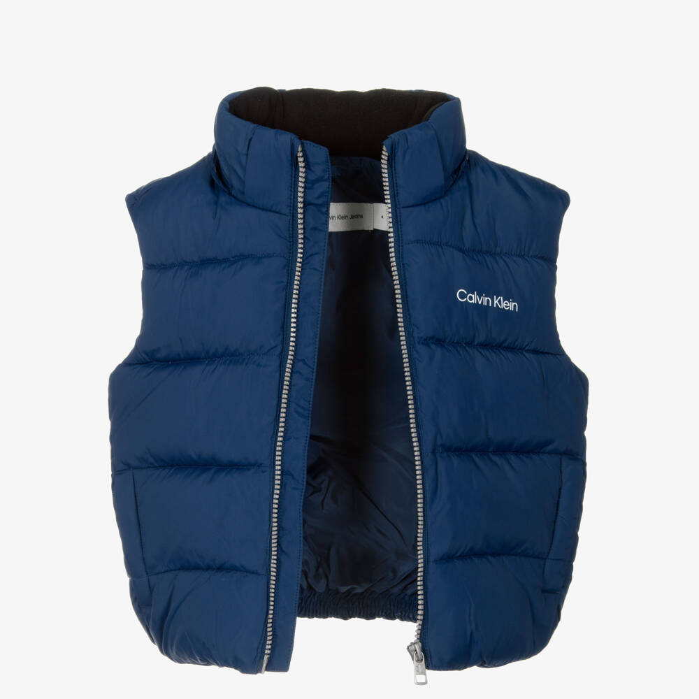 Calvin Klein-جيليه مبطن بغطاء رأس للأولاد بلون كحلي | Childrensalon Outlet