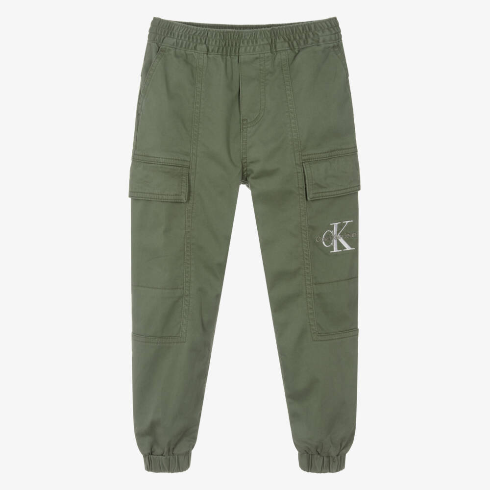 Calvin Klein-Хлопковые брюки для приключений оливкового цвета для мальчиков | Childrensalon Outlet
