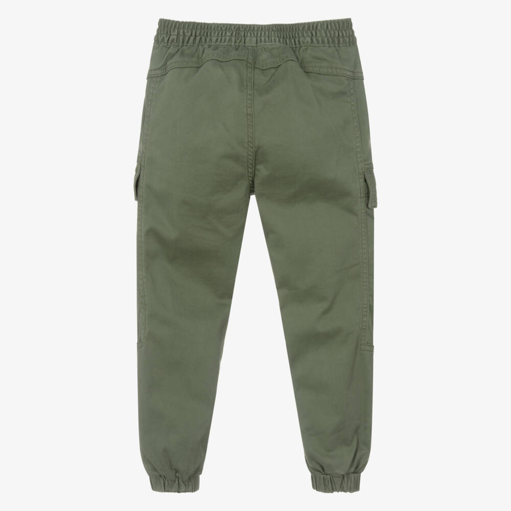 Calvin Klein-Boys Olive Cotton Adventure Pants | Childrensalon Outlet