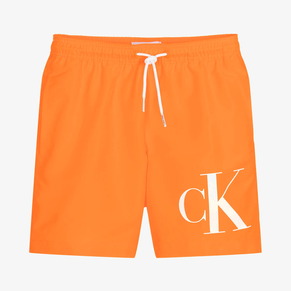 Calvin klein shop orange swim shorts