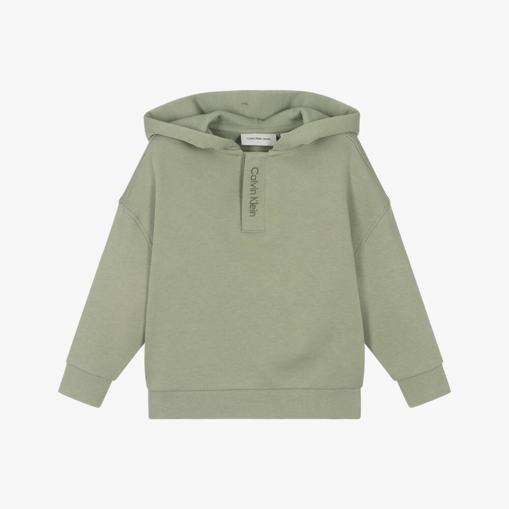 Calvin Klein-Худи из органического зелёного трикотажа для мальчиков | Childrensalon Outlet