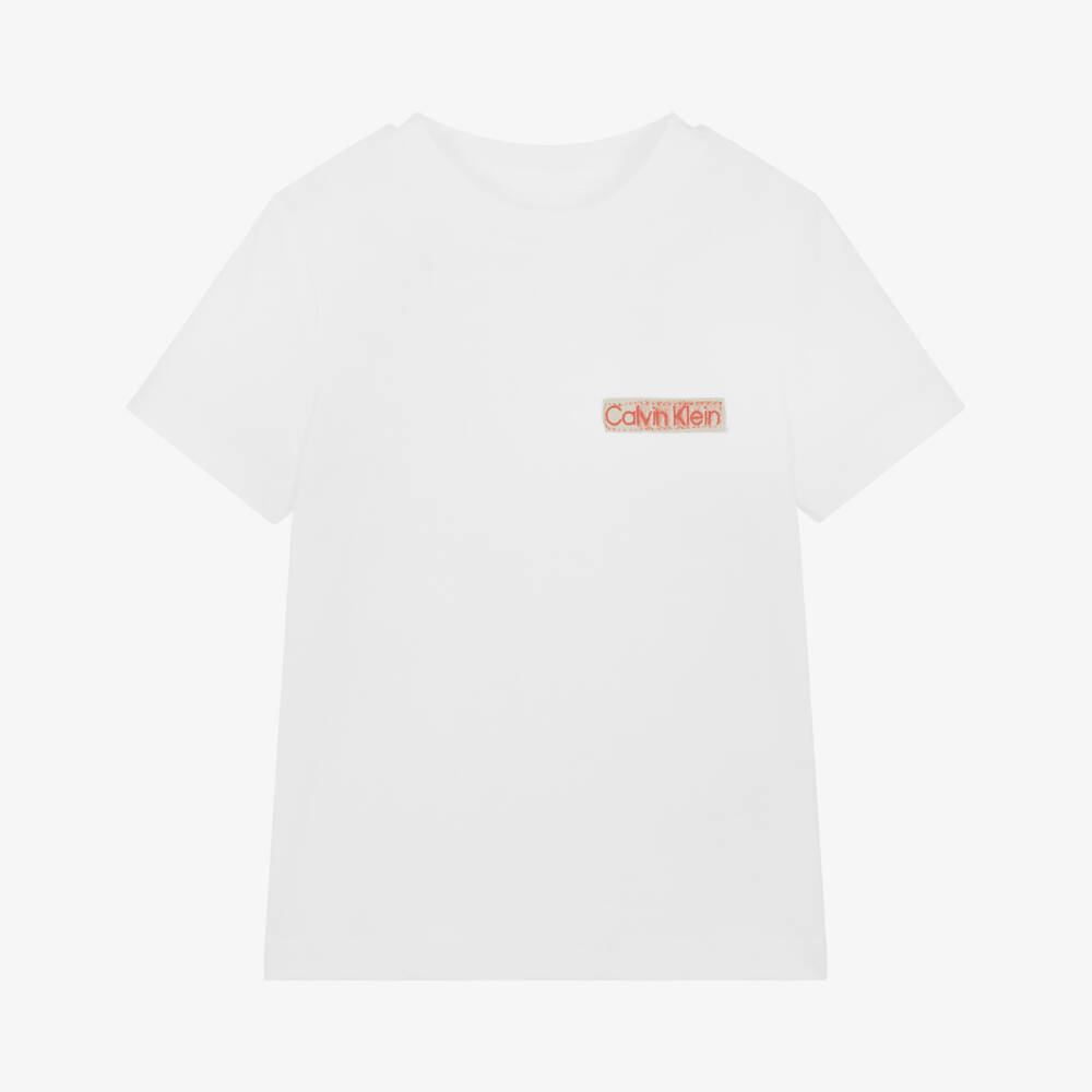 Calvin Klein-Boys Pure Cotton Crew Tee | Childrensalon Outlet
