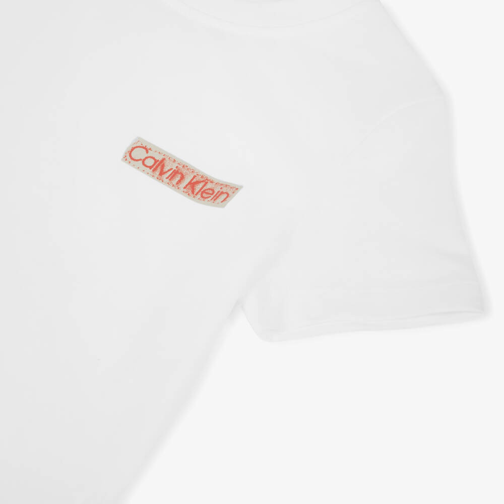 Calvin Klein-Boys Pure Cotton Crew Tee | Childrensalon Outlet