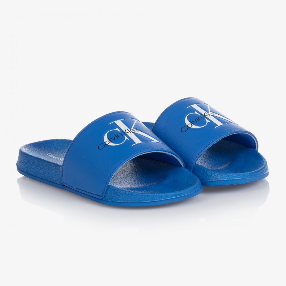 Calvin Klein Jeans - Claquettes bleu roi Garçon | Childrensalon