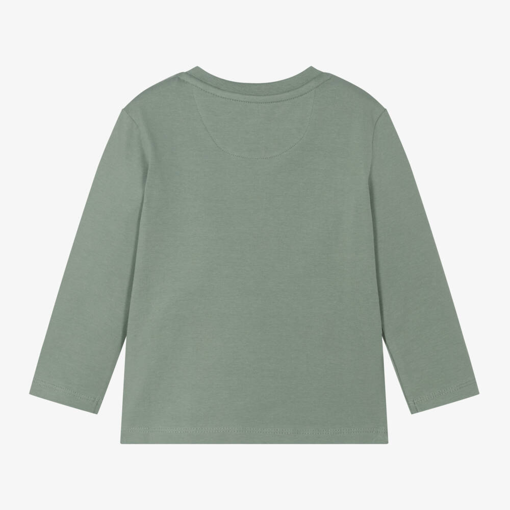 Calvin Klein-Boys Sage Cotton Long Sleeve Tee | Childrensalon Outlet