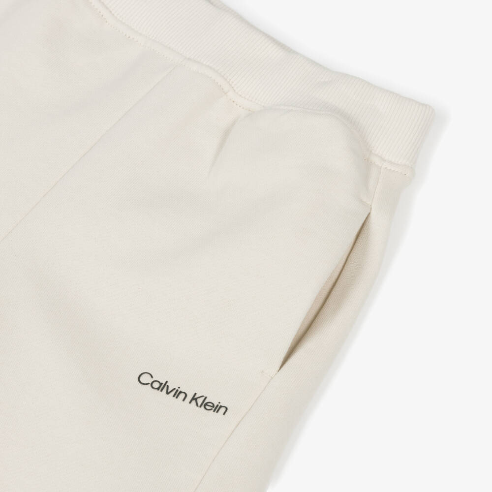 Calvin Klein-Boys Sand-Toned Cargo Trousers | Childrensalon Outlet