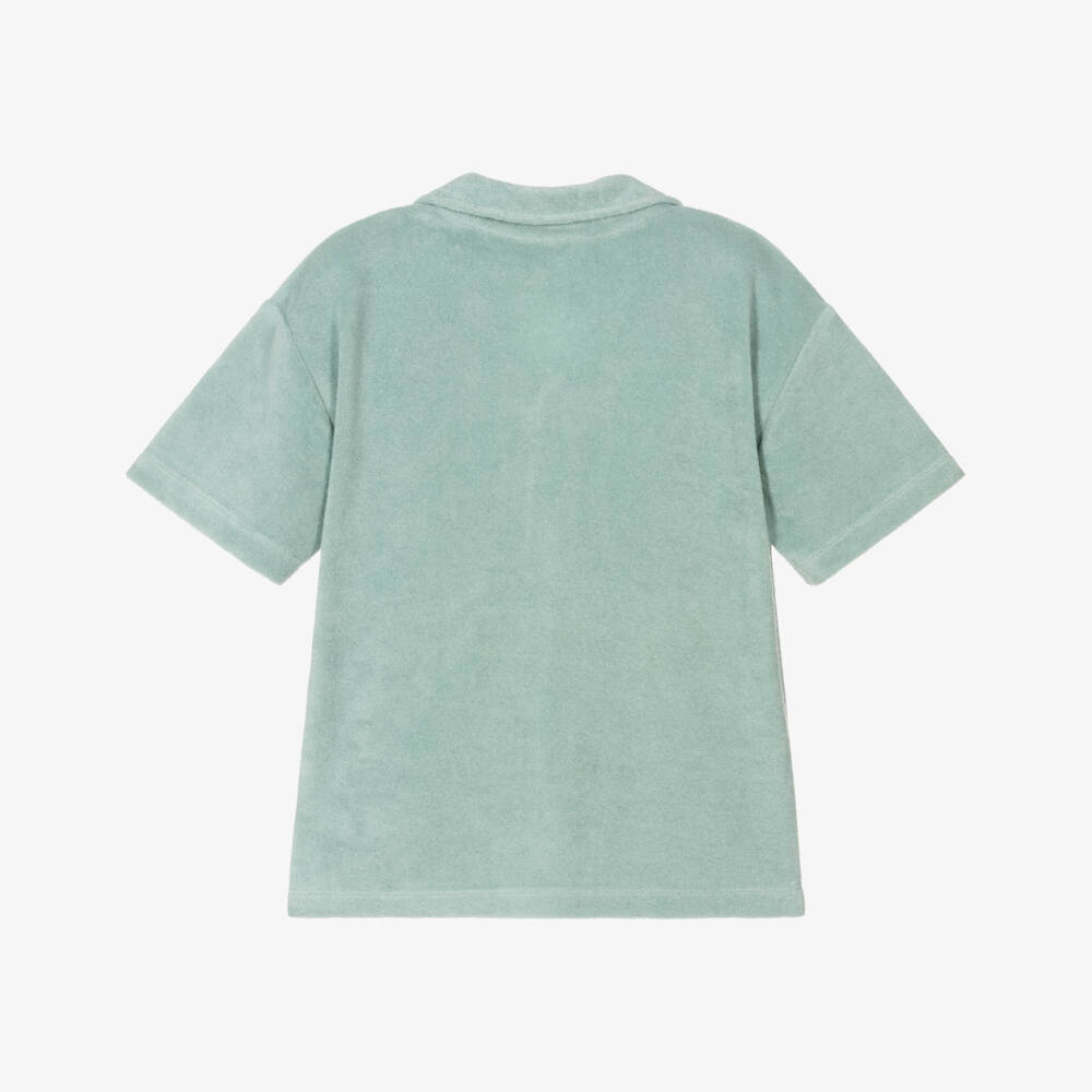 Calvin Klein-Boys Sea Green Towelling Top | Childrensalon Outlet