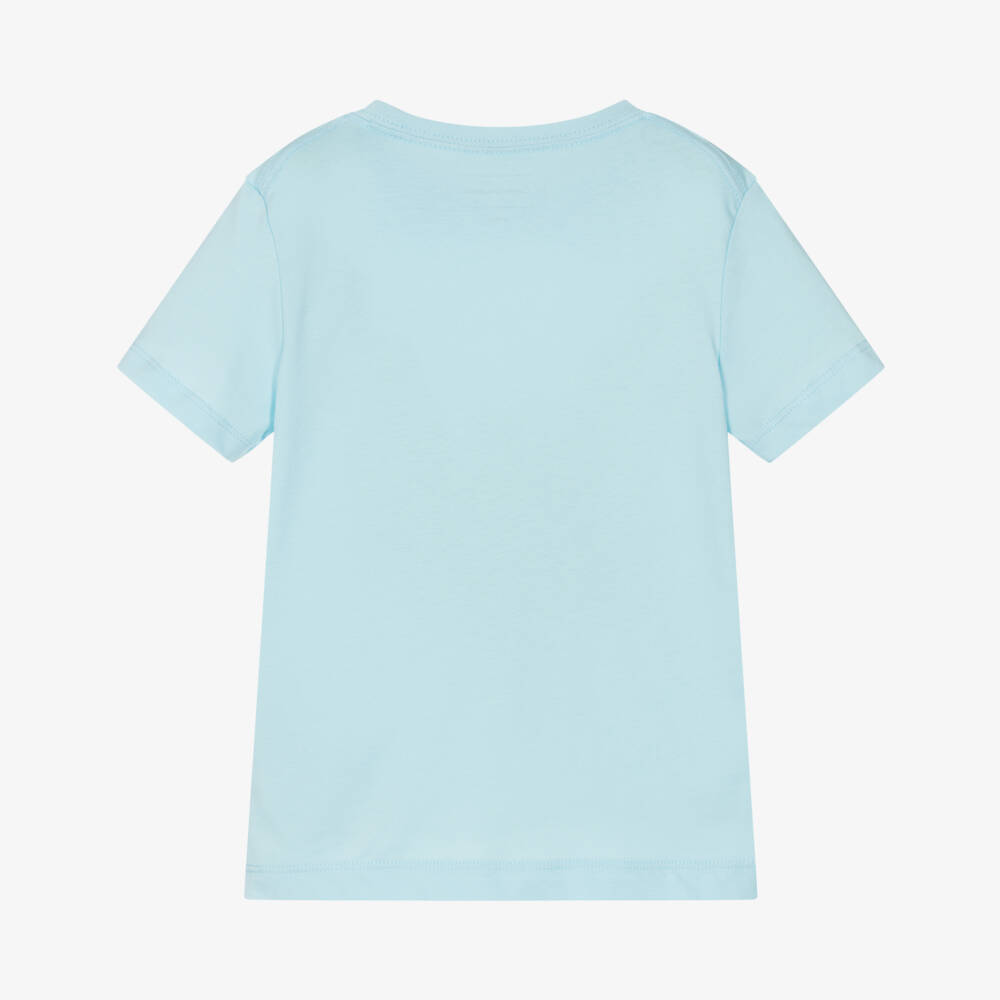 Calvin Klein-Boys Sky Blue Cotton Tee | Childrensalon Outlet