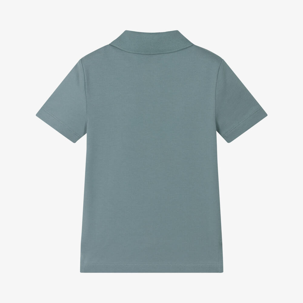 Calvin Klein-Boys Sky-Hued Cotton Polo Top | Childrensalon Outlet
