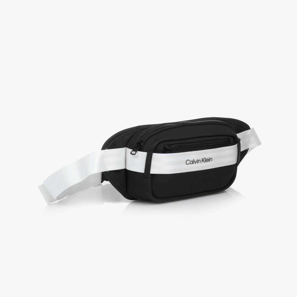 Calvin Klein-Boys Sleek Black Waist Pack | Childrensalon Outlet