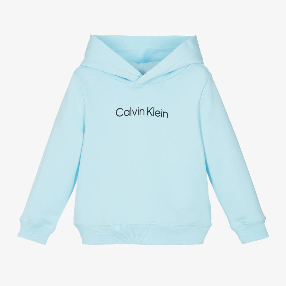 Calvin Klein-Детский мягкий синий дизайнерский худи для мальчиков | Childrensalon Outlet