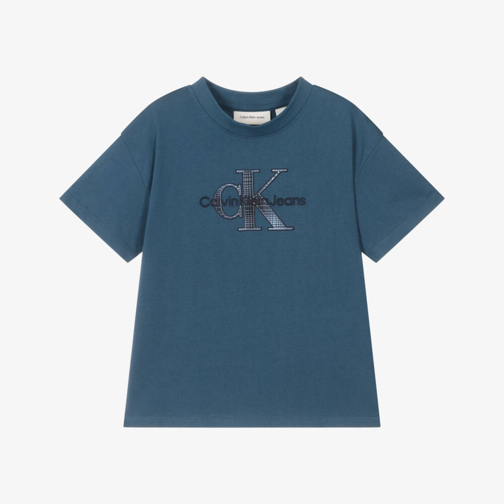 Calvin Klein-Мягкая голубая футболка для мальчиков | Childrensalon Outlet