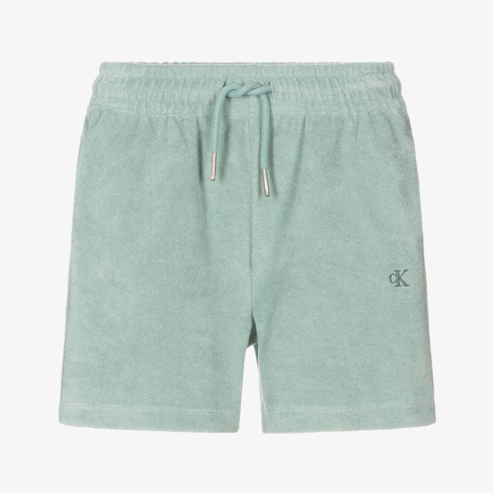 Calvin Klein-Boys Verdant Drawstring Towelling Shorts | Childrensalon Outlet