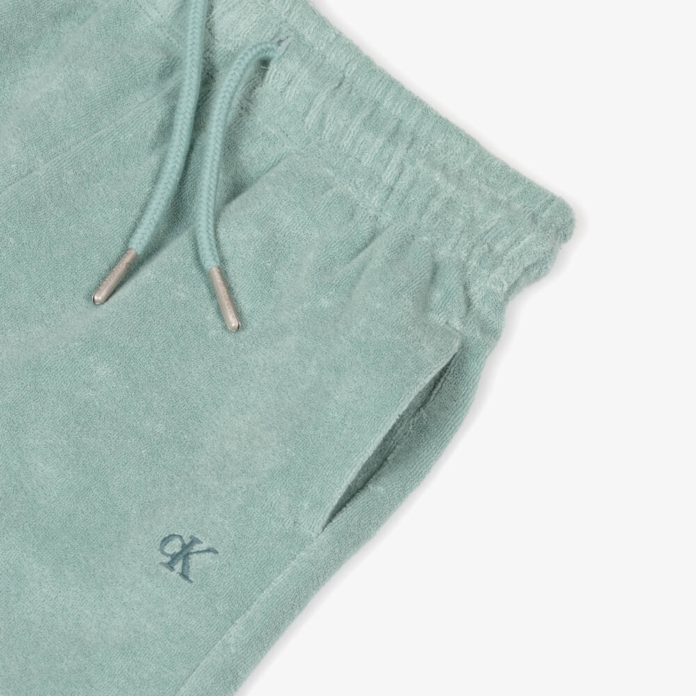 Calvin Klein-Boys Verdant Drawstring Towelling Shorts | Childrensalon Outlet