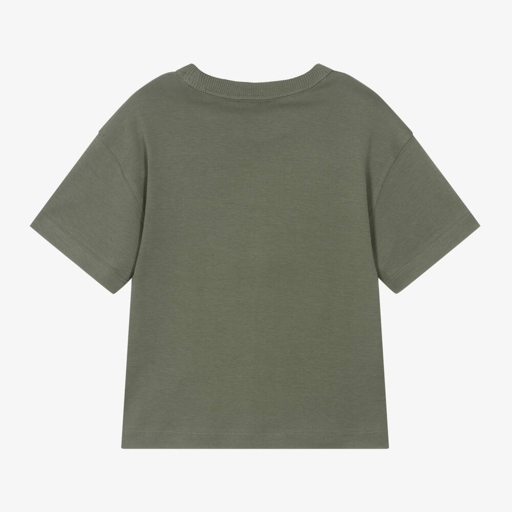 Calvin Klein-Ярко-зеленая хлопковая футболка для мальчиков | Childrensalon Outlet