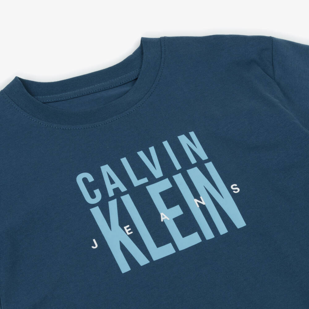 Calvin Klein-Boys Vibrant Logo Cotton Tee | Childrensalon Outlet