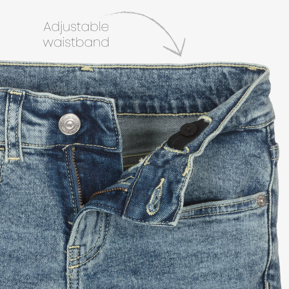 Calvin Klein-Boys Washed Blue Relaxed Jeans | Childrensalon Outlet