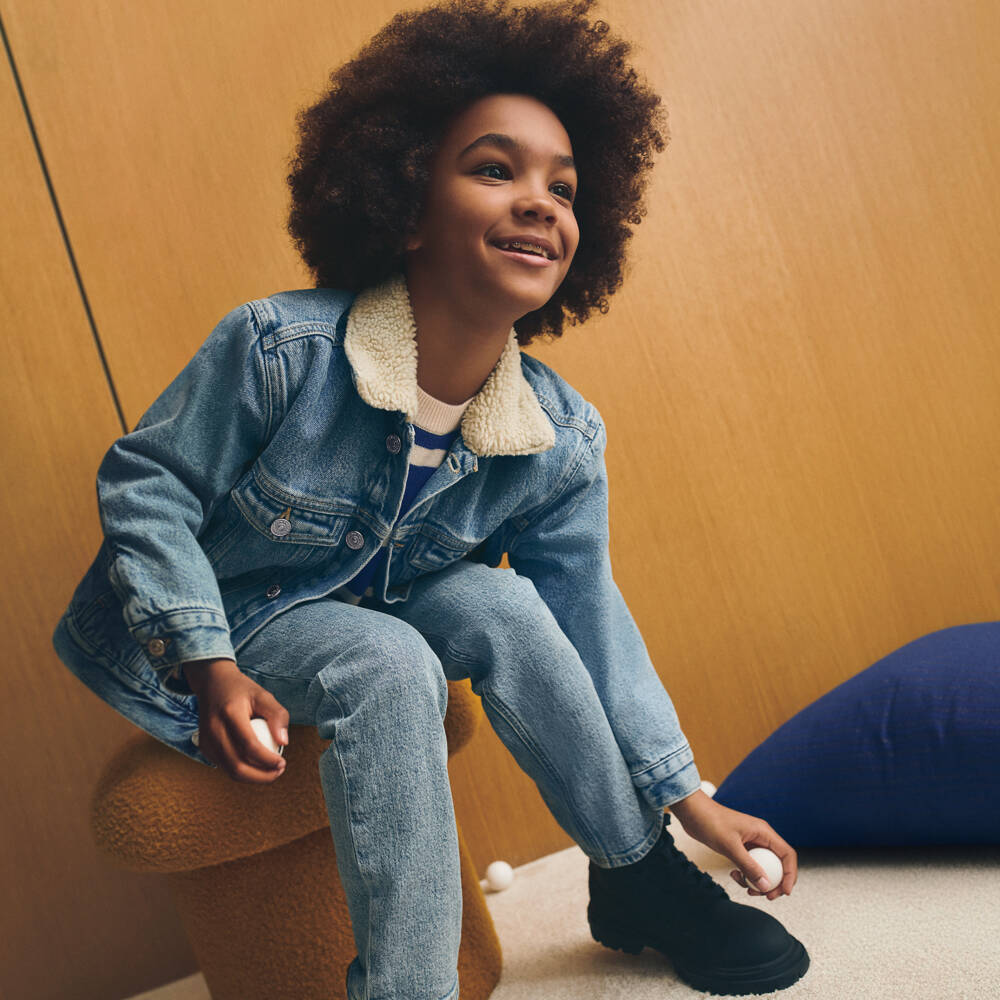 Calvin Klein-Boys Washed Blue Relaxed Jeans | Childrensalon Outlet