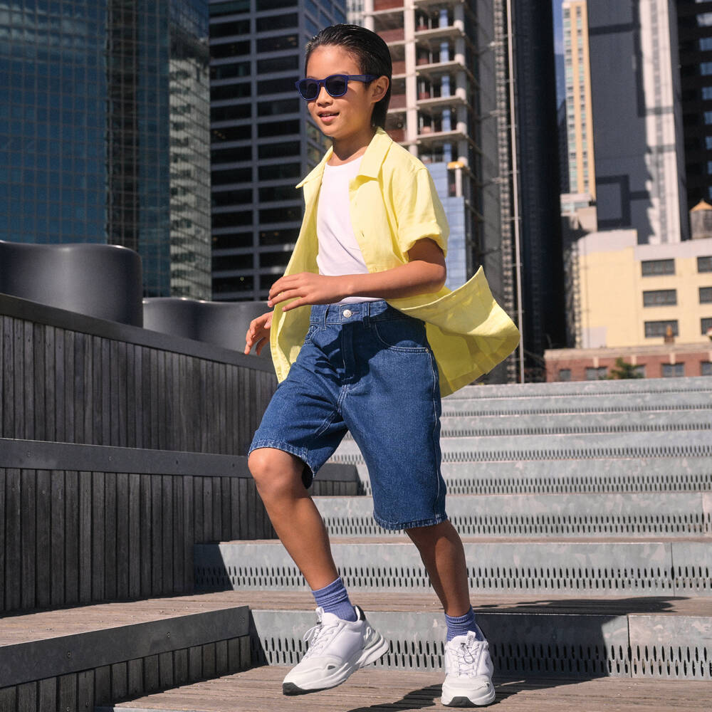 Calvin Klein-Boys White Logo Slip-On Sneakers | Childrensalon Outlet