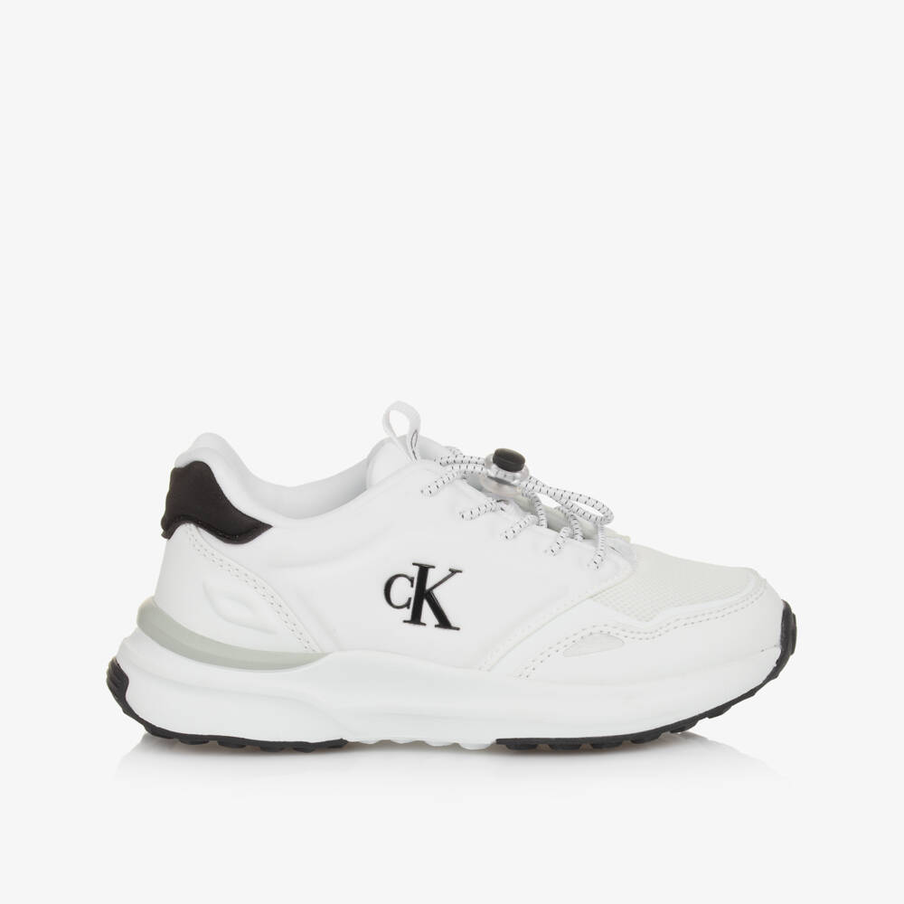 Calvin Klein-Boys White Logo Slip-On Sneakers | Childrensalon Outlet