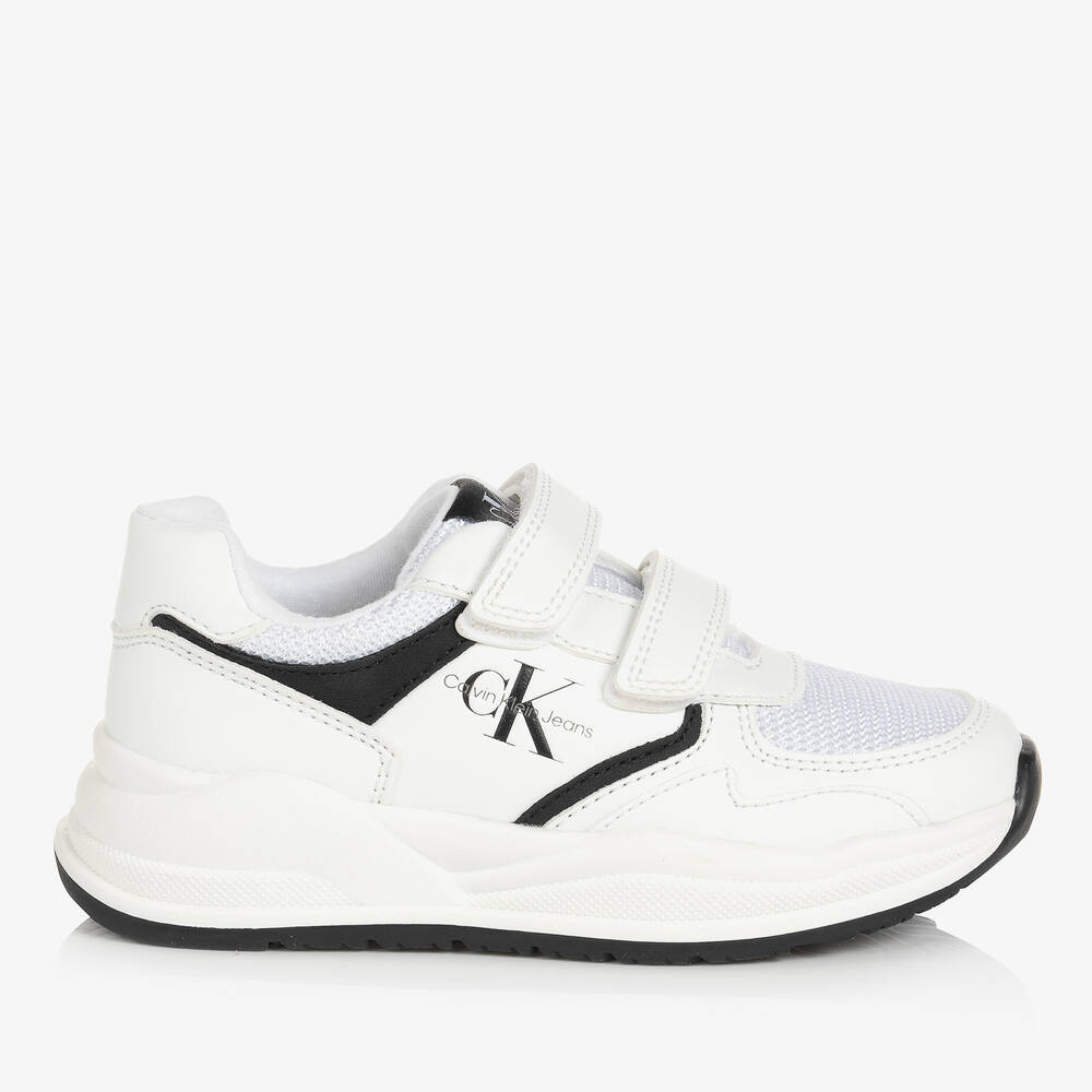 Calvin Klein-Белые сетчатые кроссовки на липучке | Childrensalon Outlet