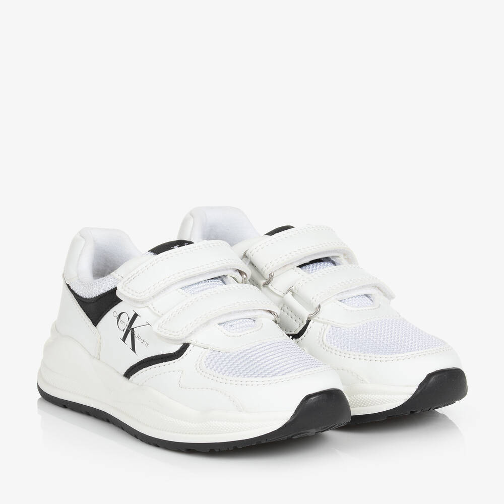 Calvin Klein - Белые сетчатые кроссовки на липучке | Childrensalon