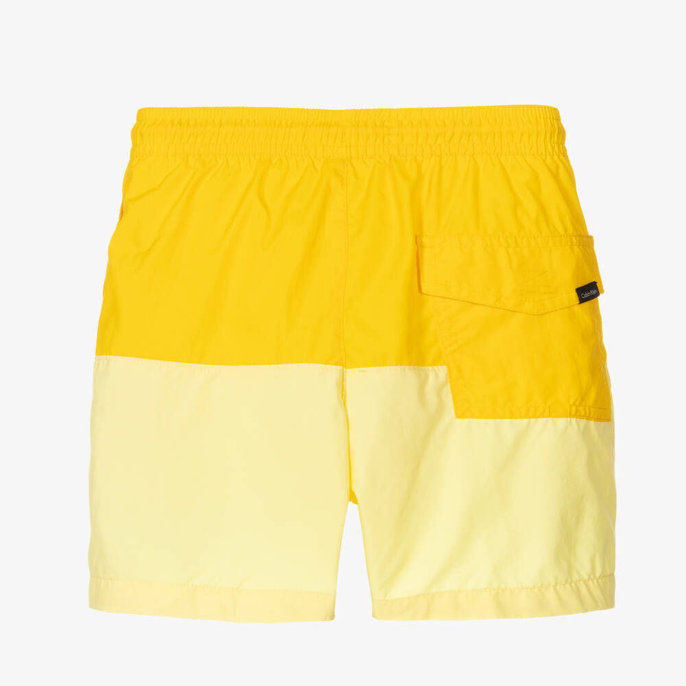 Yellow calvin klein shorts top