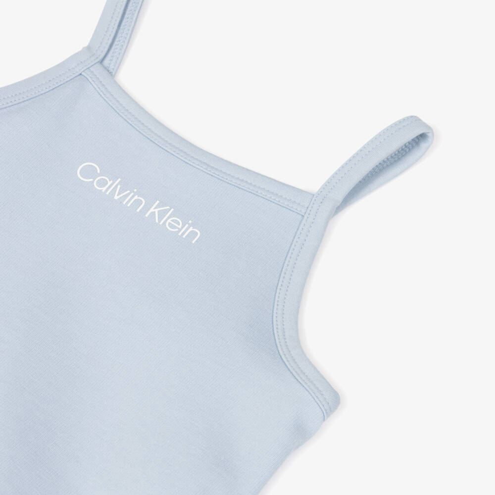 Calvin Klein-Girls Azure Milano Jersey Tank | Childrensalon Outlet