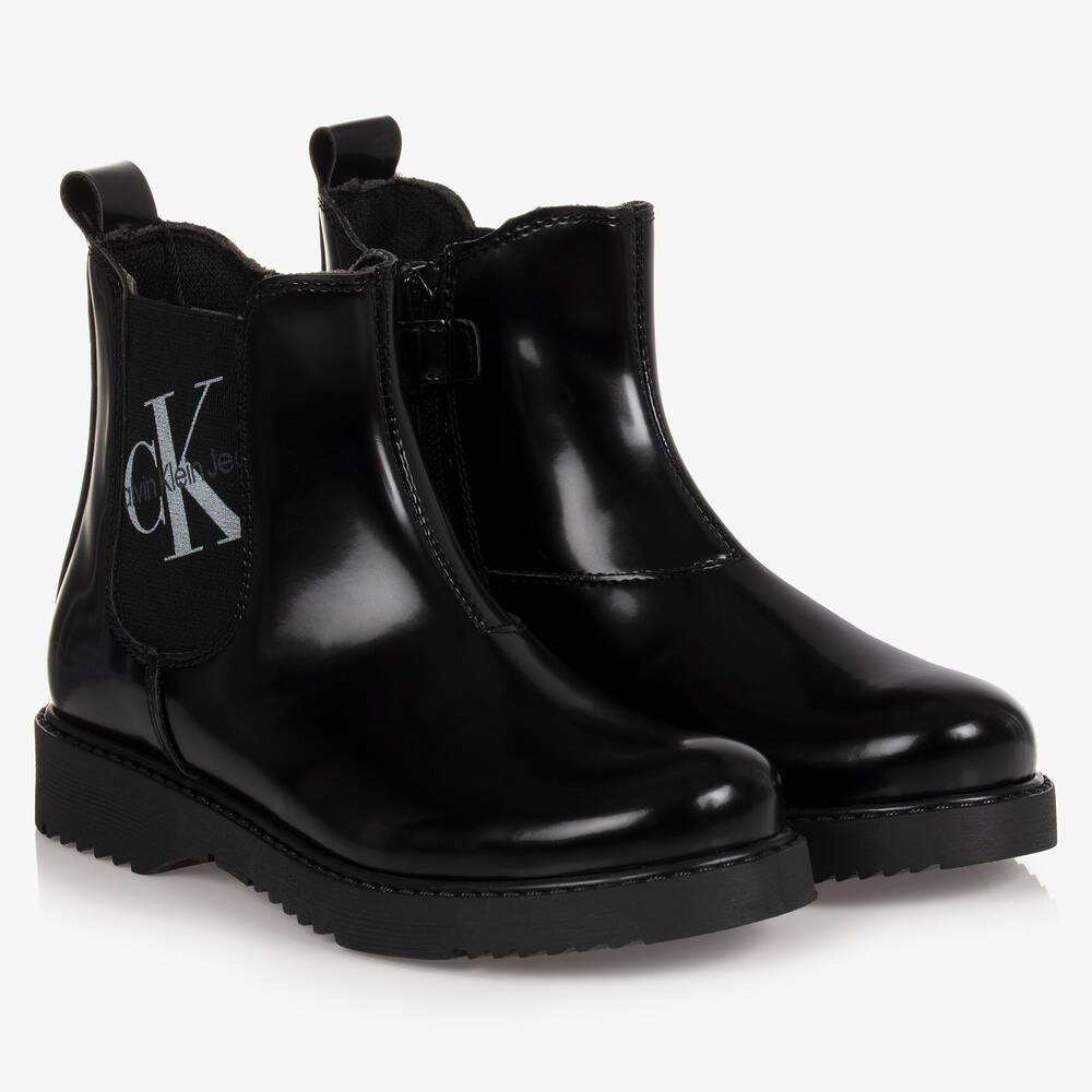 Calvin Klein Jeans - Girls Black Chelsea Boots | Childrensalon