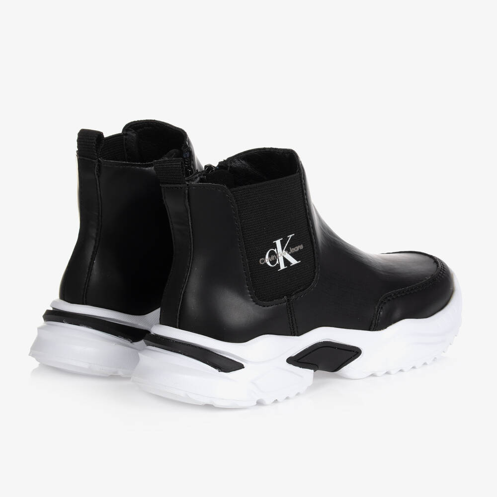 Calvin Klein Джинсы-Черные ботинки челси для девочек | Childrensalon Outlet
