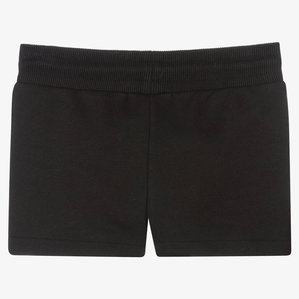 Calvin Klein Jeans Girls Black Cotton Logo Shorts
