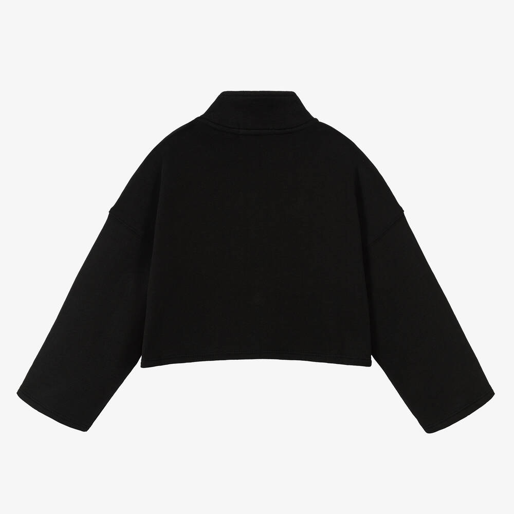 Calvin Klein Джинсы-Черный хлопковый топ на молнии | Childrensalon Outlet