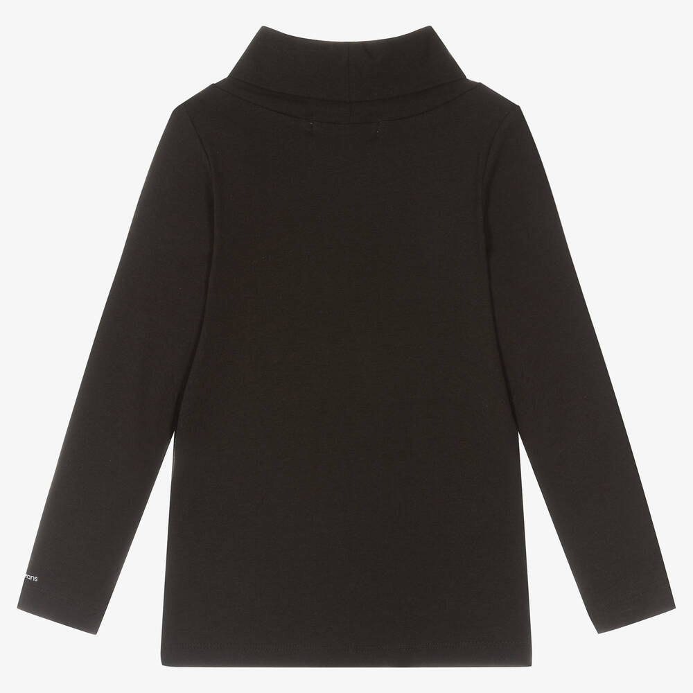 Calvin Klein-Черная хлопковая водолазка для девочек | Childrensalon Outlet