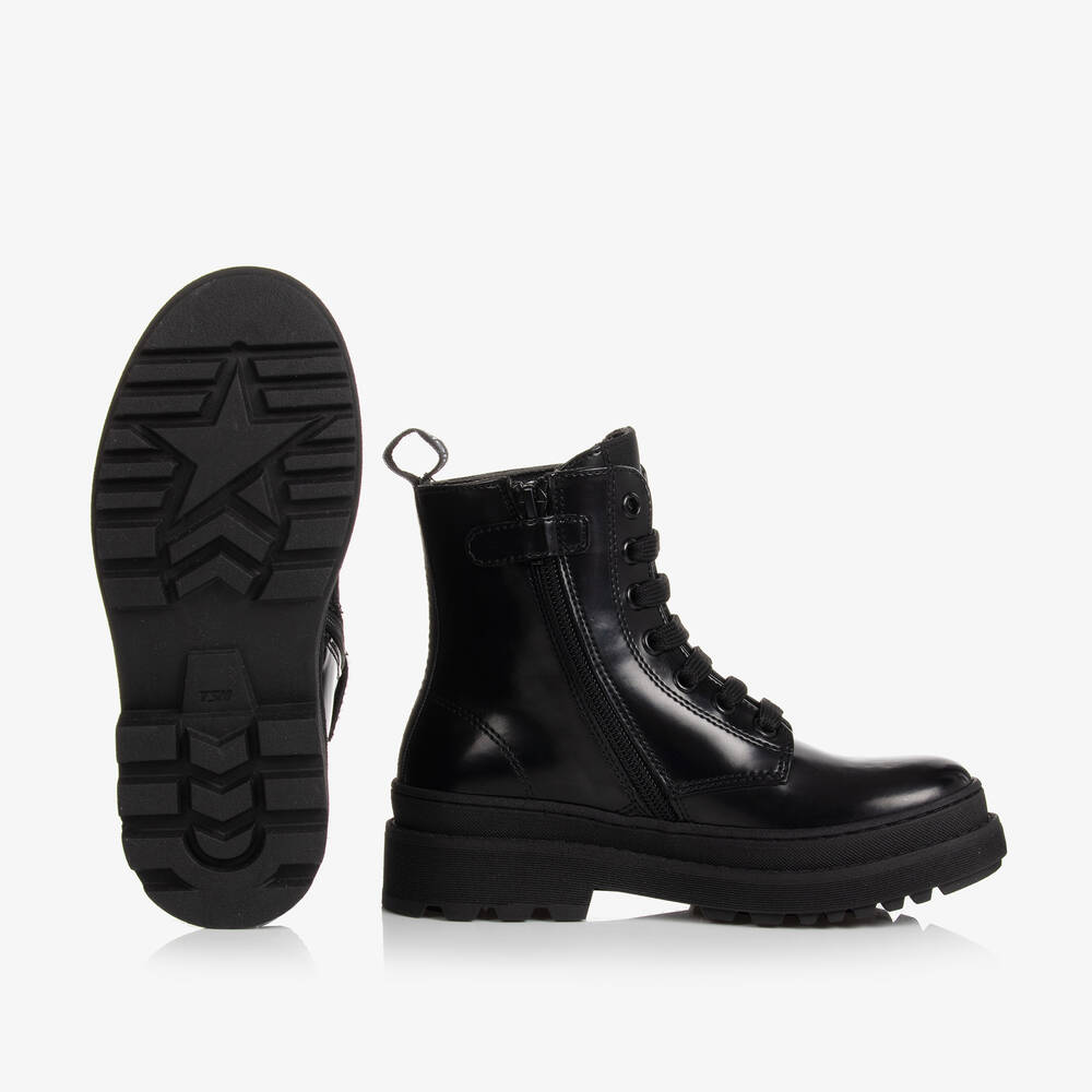 Calvin Klein-Черные ботинки из искусственной кожи | Childrensalon Outlet