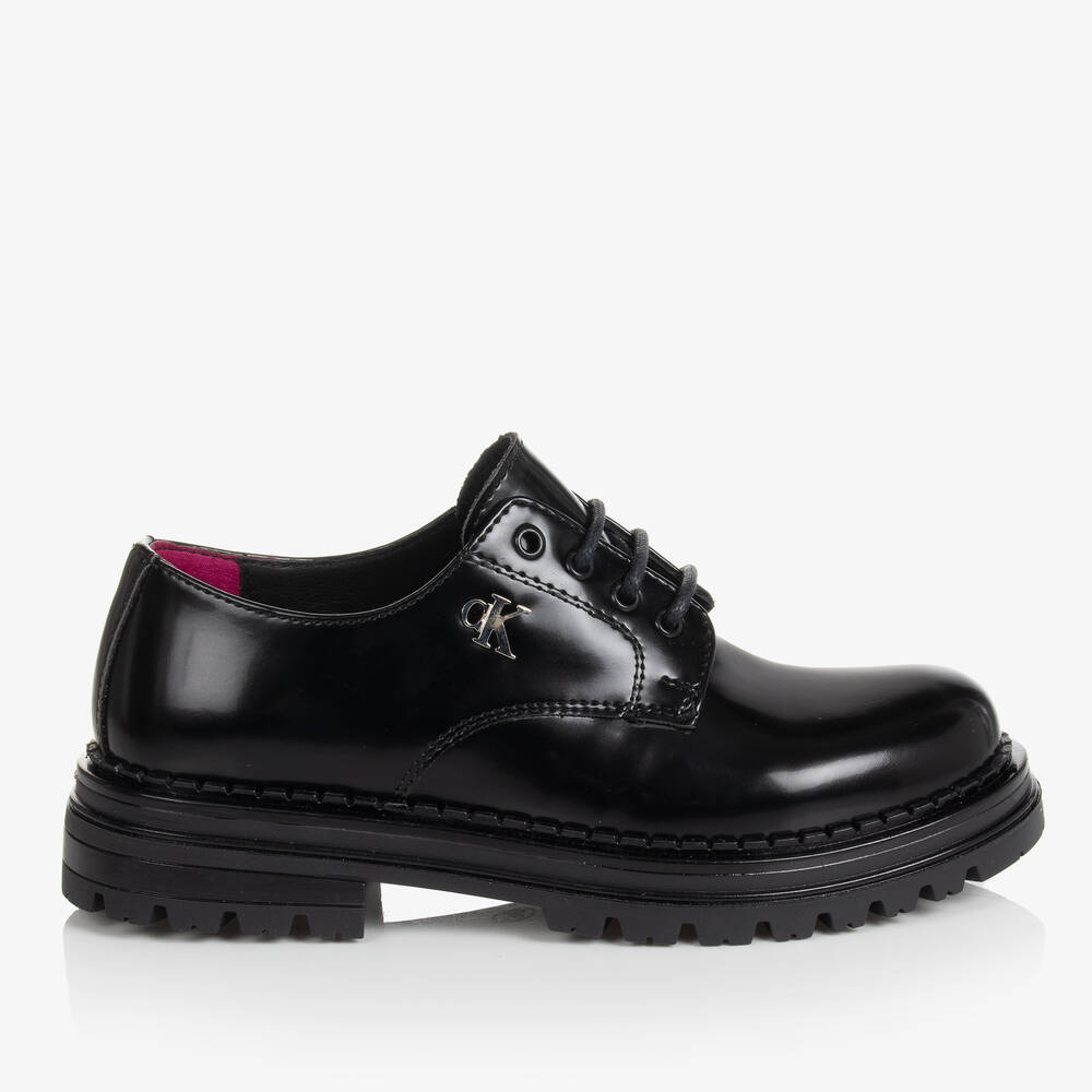 Calvin Klein-Черные туфли из искусственной кожи на шнуровке | Childrensalon Outlet